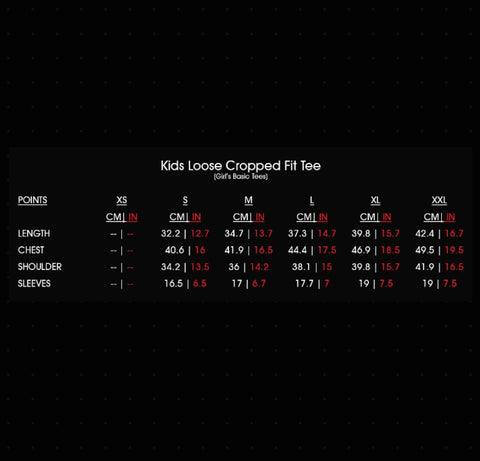 Mossimo Kids Audrey Black Basic Loose Cropped Graphic Tshirt