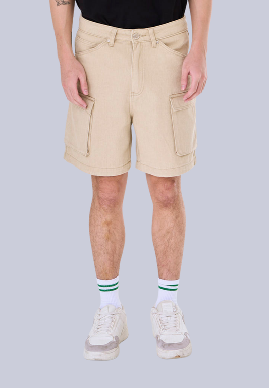 Mossimo  Kane Khaki Cargo Fit Denim Cargo Shorts