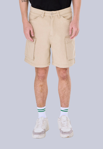 Mossimo  Kane Khaki Cargo Fit Denim Cargo Shorts