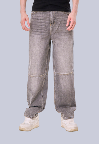 Mossimo Lennox Acid Gray Loose Fit Mid Rise Denim Jeans