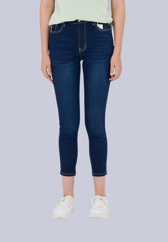 Mossimo Lourdes Dark Indigo Five Pocket Skinny Low Jeans