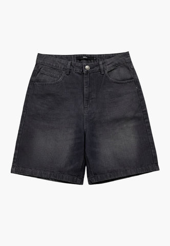 Mossimo Neo Dark Gray Bermuda Denim Wash Shorts For Men