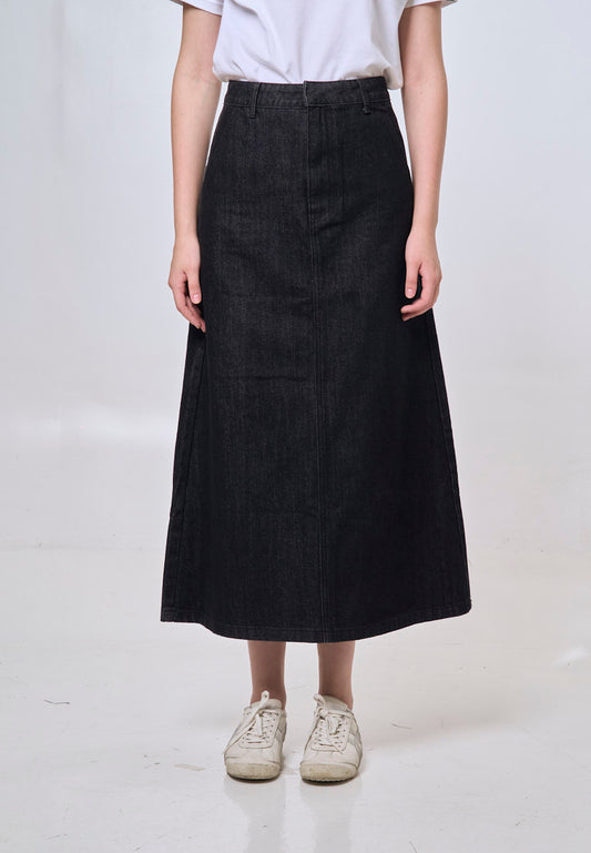 Mossimo Taylor Black Midi Skirt