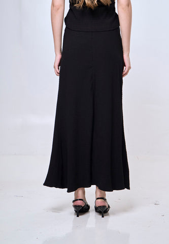 Mossimo Marian Black A-Line Midi Skirt