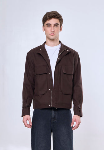 Mossimo Joe Brown Boxy Stand Collar Jacket