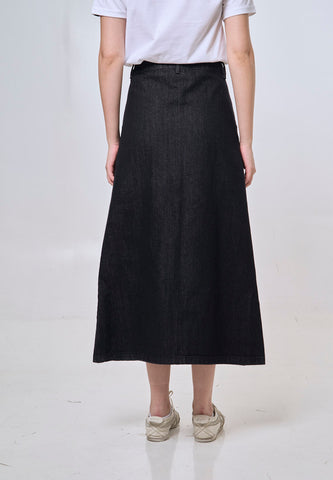 Mossimo Taylor Black Midi Skirt