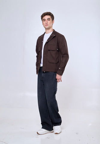 Mossimo Joe Brown Boxy Stand Collar Jacket