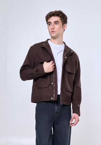 Mossimo Joe Brown Boxy Stand Collar Jacket