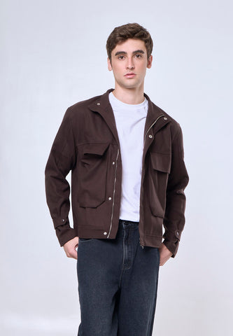 Mossimo Joe Brown Boxy Stand Collar Jacket