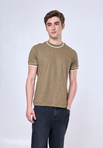 Mossimo Jett Olive Round Neck Classic Fit Top