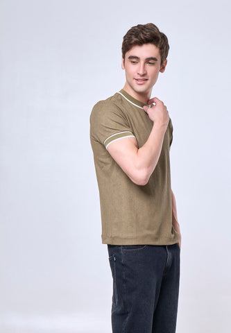 Mossimo Jett Olive Round Neck Classic Fit Top