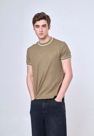Mossimo Jett Olive Round Neck Classic Fit Top