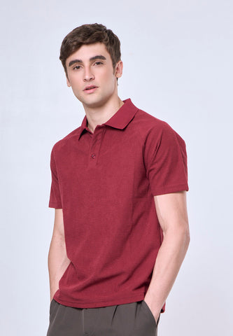 Mossimo Eric Maroon Raglan Classic Polo Shirt
