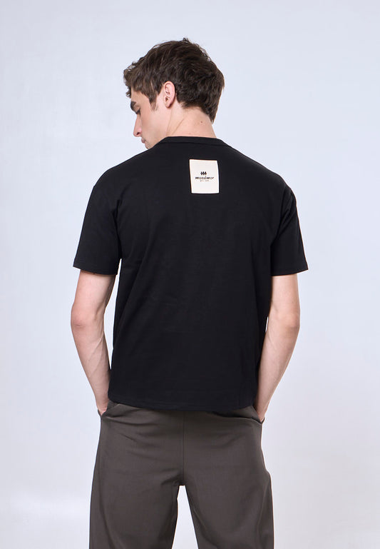 Mossimo Drew Black Urban Fit Tee Premium Round Neck For Men