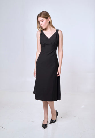 Mossimo Gemma Black Midi Madona Dress