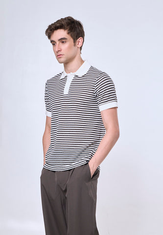 Mossimo Beau Black White Classic Polo Shirt