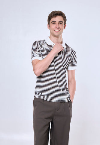 Mossimo Beau Black White Classic Polo Shirt