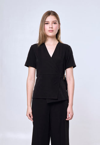 Mossimo Cali Black Wrap Jumpsuit