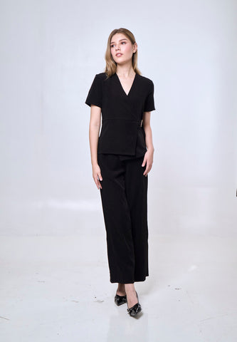 Mossimo Cali Black Wrap Jumpsuit