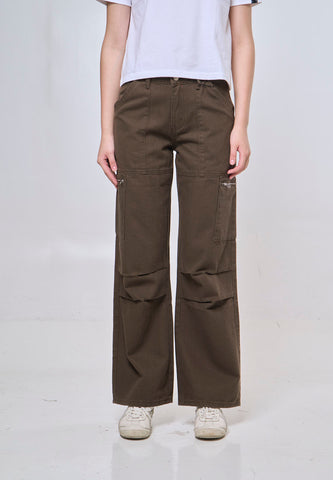 Mossimo Ezra Brown Mid Rise Wide Leg Pants