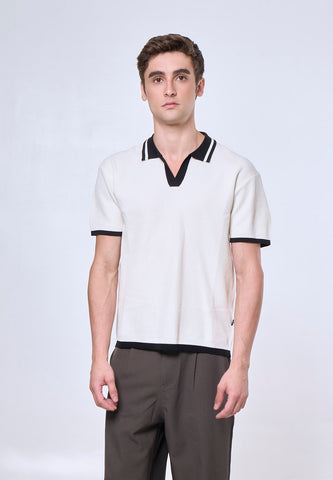 Mossimo Joseph White Contrast Classic Polo Shirt For Men