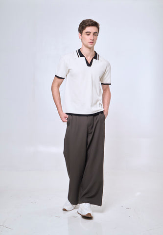 Mossimo Joseph White Contrast Classic Polo Shirt For Men