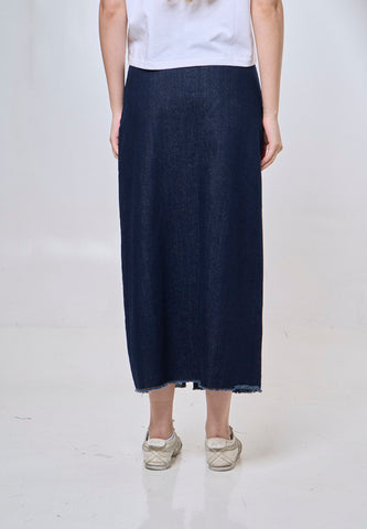 Mossimo Cressida Dark Blue Denim Tailored Skirt