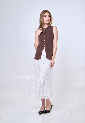 Mossimo White A-line Mesh Midi Skirt For Women