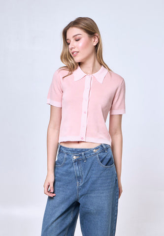 Mossimo Della Candy Pink Knitted Top
