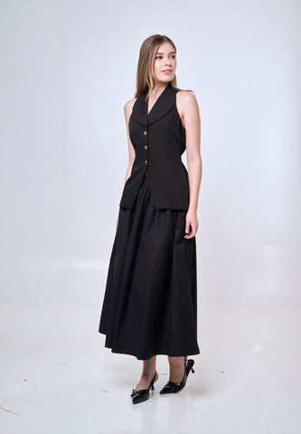 Mossimo Emira Black Office Wear Vintage Fit Vest Top