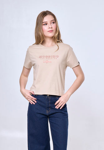 Mossimo Aurelia Macadamia Classic Cropped Fit Tee