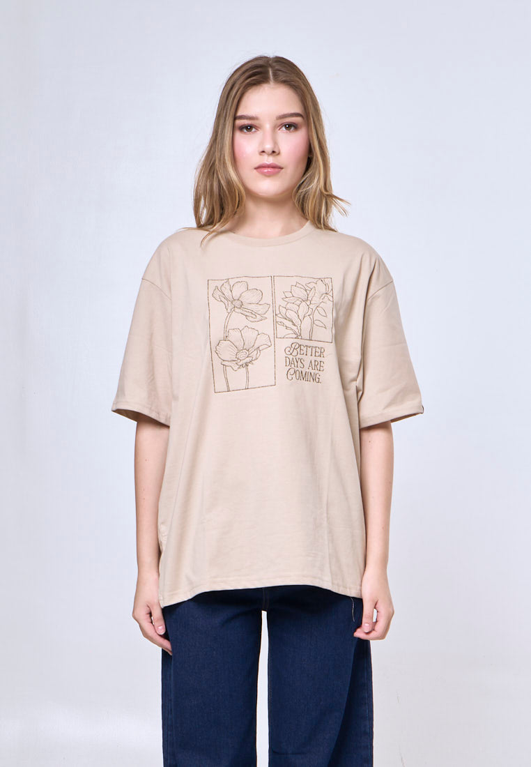 Mossimo Carmen Macadamia Oversized Fit Tee