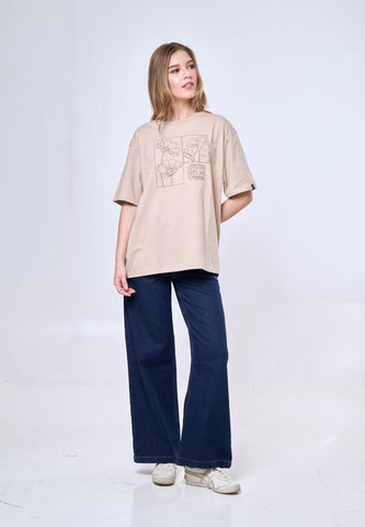 Mossimo Carmen Macadamia Oversized Fit Tee