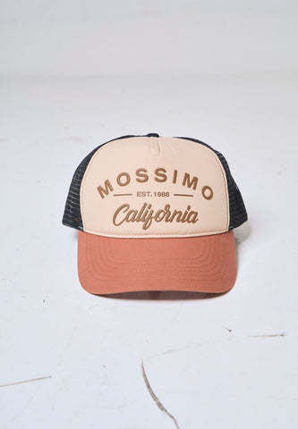 Mossimo Beige Trucker Cap w/ Embroidery