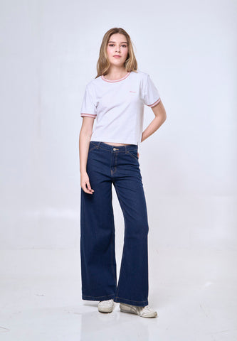 Mossimo Cordelia White Classic Cropped Fit Tee