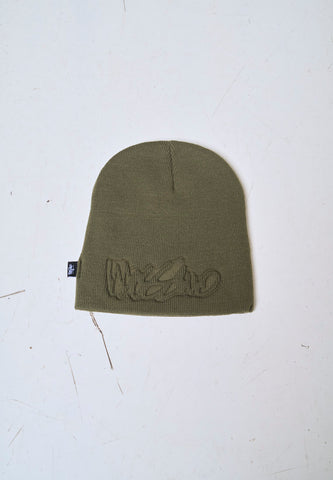 Mossimo Olive Beanie w/ Fabric Embossed