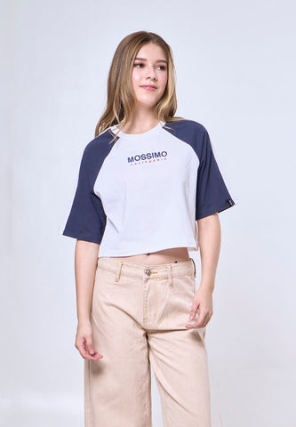 Mossimo Briony White Modern Cropped Fit Tee