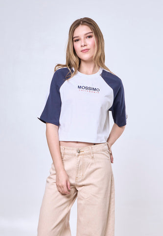 Mossimo Briony White Modern Cropped Fit Tee