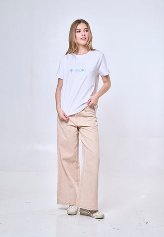 Mossimo Dorothea White Ringer Classic Fit Tee