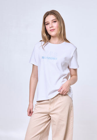 Mossimo Dorothea White Ringer Classic Fit Tee