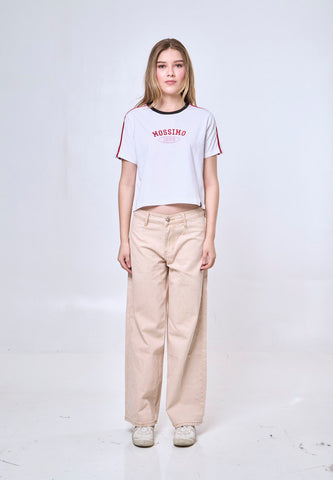 Mossimo Antonia Khaki Straight Loose Mid Jeans