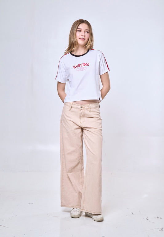 Mossimo Antonia Khaki Straight Loose Mid Jeans