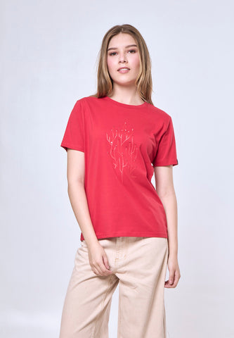 Mossimo Agnes Red Classic Fit Tee