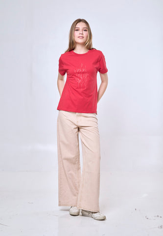 Mossimo Agnes Red Classic Fit Tee