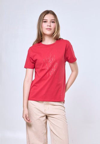 Mossimo Agnes Red Classic Fit Tee