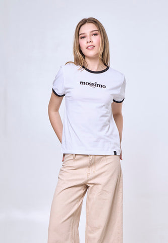 Mossimo Ana White Classic Fit Ringer Tee