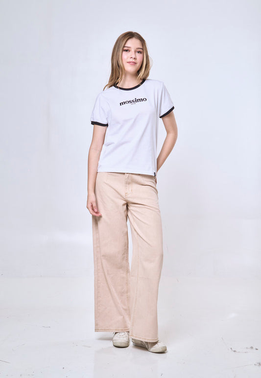 Mossimo Ana White Classic Fit Ringer Tee