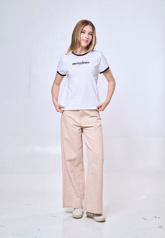 Mossimo Ana White Classic Fit Ringer Tee