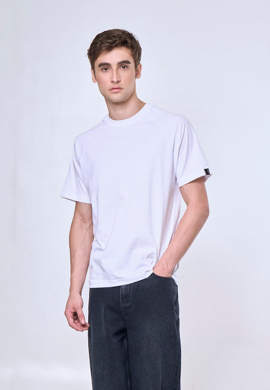 Mossimo Dean White Raglan Comfort Fit Tee