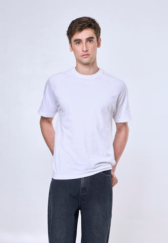 Mossimo Dean White Raglan Comfort Fit Tee